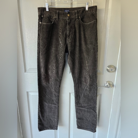 J.Crew Men's Corduroy Pants 32x32 Green Straight Leg Flex Retro - Picture 4 of 12